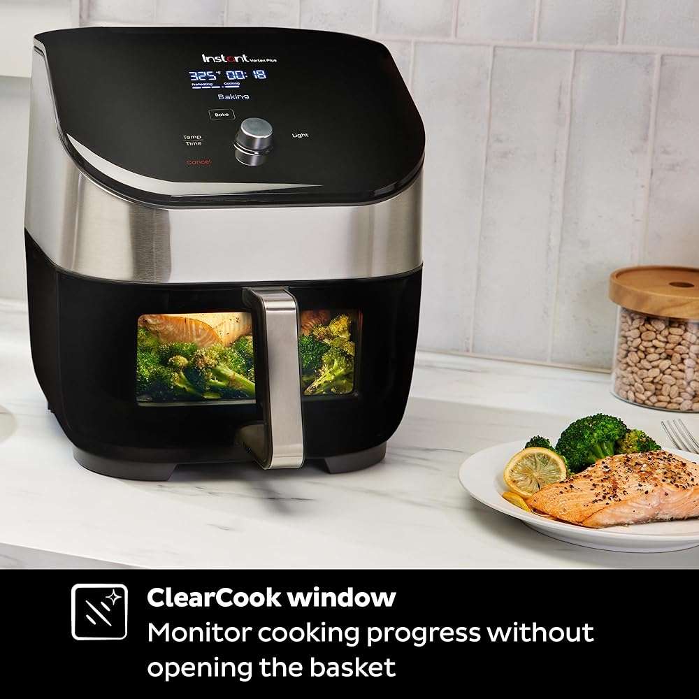 Instant Pot Vortex Plus 6QT Air Fryer with Odor Erase Technology,6-in-1 Functions that Crisps,Roasts, Broils,Dehydrates, Bakes & Reheats, 100+In-App Recipes, from the Makers of Instant Pot,1700W,Black - Image 4