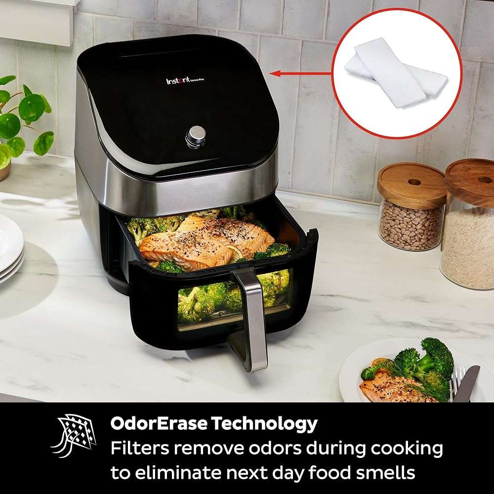 Instant Pot Vortex Plus 6QT Air Fryer with Odor Erase Technology,6-in-1 Functions that Crisps,Roasts, Broils,Dehydrates, Bakes & Reheats, 100+In-App Recipes, from the Makers of Instant Pot,1700W,Black - Image 5