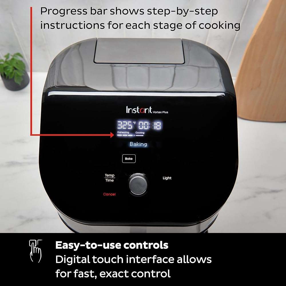 Instant Pot Vortex Plus 6QT Air Fryer with Odor Erase Technology,6-in-1 Functions that Crisps,Roasts, Broils,Dehydrates, Bakes & Reheats, 100+In-App Recipes, from the Makers of Instant Pot,1700W,Black - Image 8
