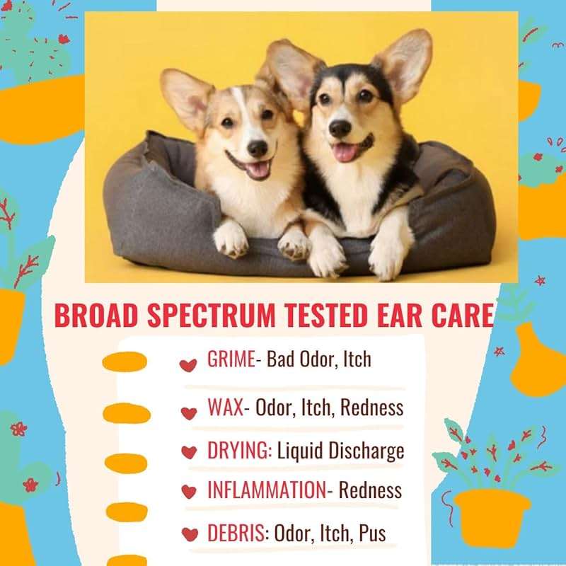 PetGlow Dog Ear Cleaner Infection for Yeast with Turmeric. Natural Ear Therapy eliminates Painful Ear infections, Odor, Wax, and Stops Chronic Ear Itch. - Image 4