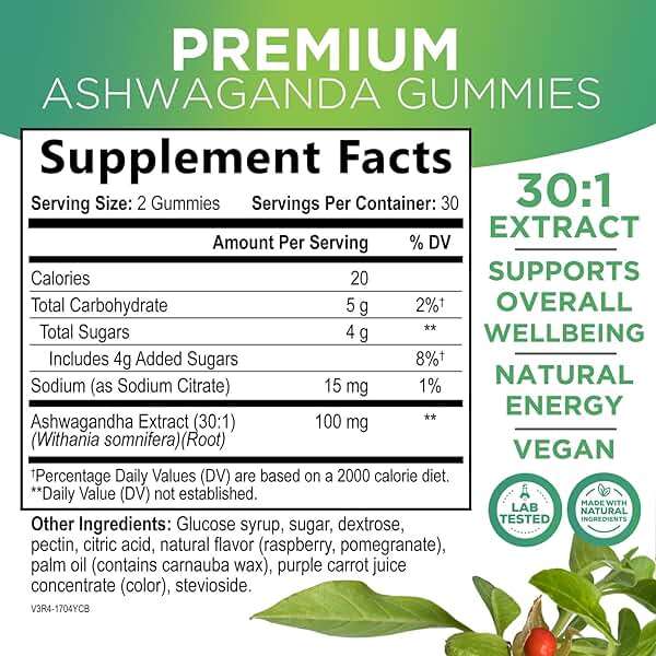 Ashwagandha Gummies - Advanced Ashwagandha Gummy Formula for Daily Use - Natural Antioxidant Support & Brain Health Support - Natural Calm, Relaxation, & Immune Support - Berry Flavor - 60 Gummies - Image 2
