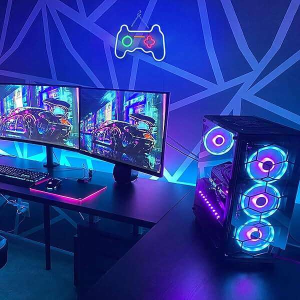 SOLIDEE Led Dimmable Neon Signs Wall Decorations For Living Room|Bedroom Gamepad Controller Shape Lights Game Room Decor Accessories Cool Teen Boys|Girls|Kids Gamer Gifts - Image 5