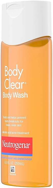 Neutrogena Body Clear Acne Body Wash, 2% Salicylic Acid Acne Medication, Oil-Free & Glycerin for Breakouts on Back, Chest & Shoulders, Non-Comedogenic, Gentle on Skin, Unscented, 8.5 Fl Oz, 3 Pack - Image 7