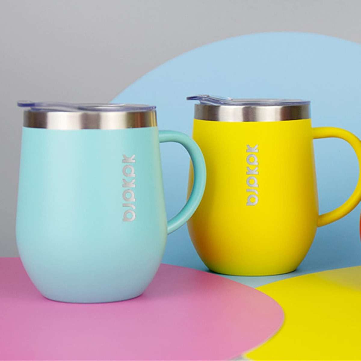 BJPKPK 2 pcs Insulated Coffee Mug, 12 oz Stainless Steel Insulated Coffee Tumbler with Lid for Hot Drinks & Cold Drinks- Turquoise - Image 6