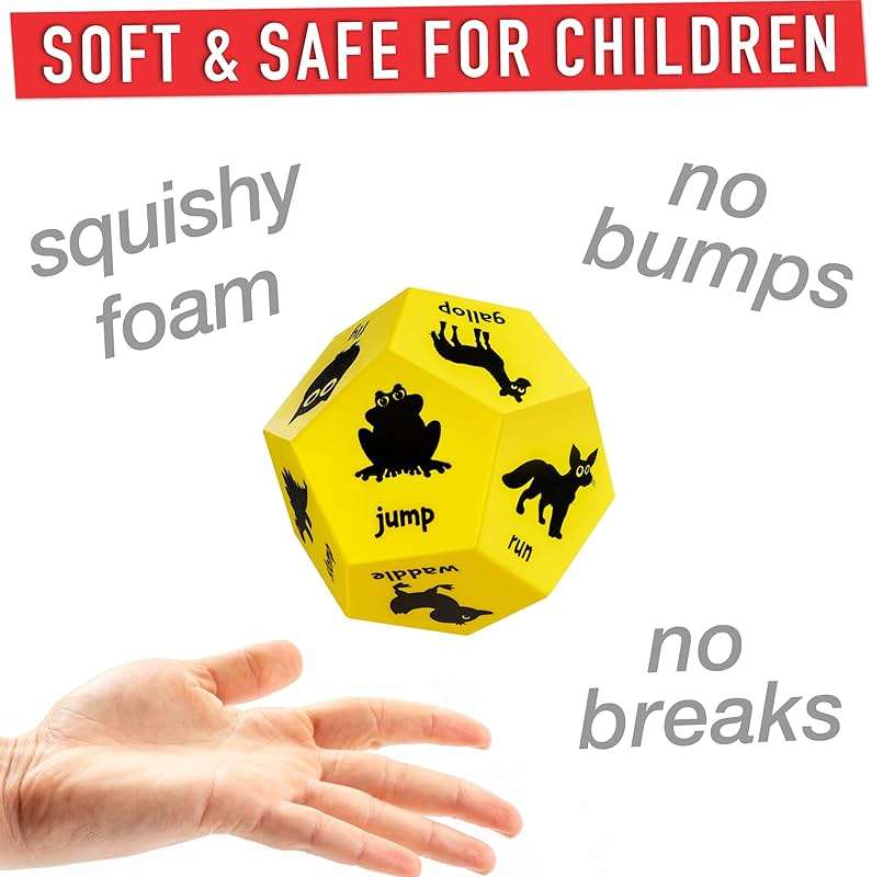 Covelico Animal Exercise Dice - Kids Exercise Equipment, Gross Motor Toys for Toddlers 3-5 & Physical Education Equipment, Recess Toys for Elementary Outside or Indoor Physical Activities for Kids - Image 8