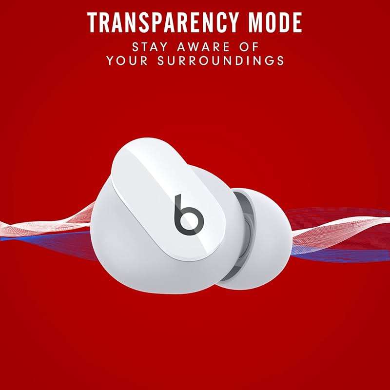 Beats Studio Buds - True Wireless Noise Cancelling Earbuds - Compatible with Apple & Android, Built-in Microphone, IPX4 Rating, Sweat Resistant Earphones, Class 1 Bluetooth Headphones - White - Image 3