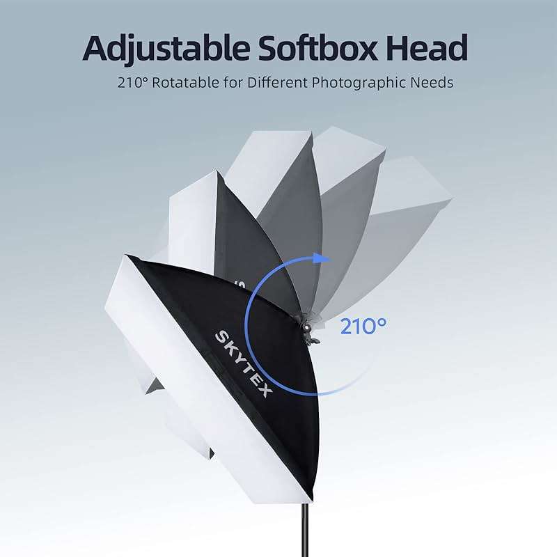Skytex Softbox Lighting Kit 2Pack 20x28in Soft Box | 85W 2700-6400K E27 LED Bulb Continuous Photography Lighting, Photo Studio Lights Equipment for Camera Shooting, Video Recording - Image 6