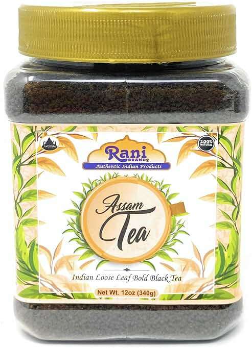 Rani Assam Tea (Indian Loose Leaf Bold Black Tea) 12oz (340g) PET Jar ~ All Natural | Vegan | Gluten Friendly | Salt & Sugar Free | NON-GMO | No Colors | Indian Origin - Image 1