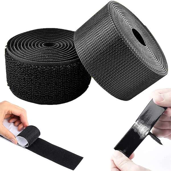 GuangTouL 2 Inch Wide Heavy Duty Hook and Loop Tape Roll 16.4 Ft, Self Adhesive Strips with Strong Sticky Back, Removable Fastener for Wall Mounting, Home Organization, Car, No Residue - Image 1