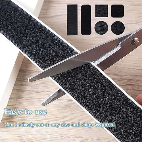 GuangTouL 2 Inch Wide Heavy Duty Hook and Loop Tape Roll 16.4 Ft, Self Adhesive Strips with Strong Sticky Back, Removable Fastener for Wall Mounting, Home Organization, Car, No Residue - Image 4