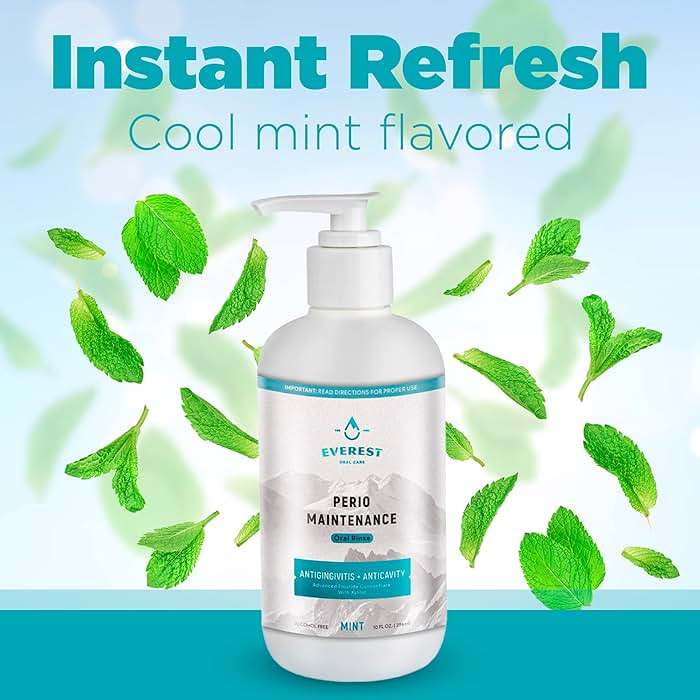 Perio Maintenance Alcohol Free Mouthwash – Concentrated Mouthwash for Bad Breath, Plaque, Sensitive Teeth, and Gingivitis or Gum Disease - Fresh Mint Flavored Fluoride Rinse Pack of 2 by Everest - Image 6