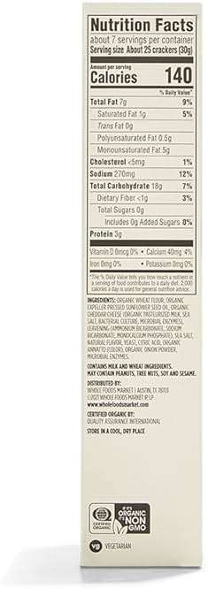 365 by Whole Foods Market Organic Cheddar Squares, 7 OZ - Image 2