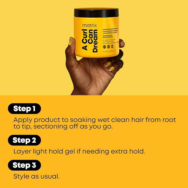 Matrix A Curl Can Dream Moisturizing Leave-in Cream - Moisturizes & Defines Curls Without Flaking For Curly, Coily, and Wavy Hair, Protects from Heat Styling, Anti-Frizz & Detangling, 16.9 Fl Oz - Image 7