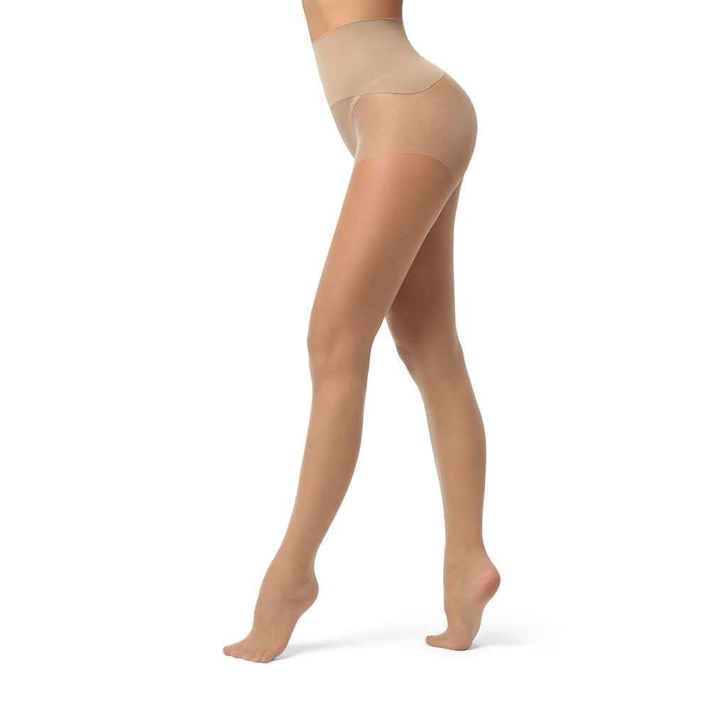 EVERSWE Women's Seamless Control Top Tights 15D, No Seam Pantyhose - Image 1
