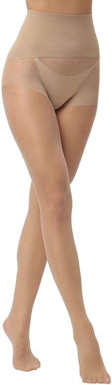EVERSWE Women's Seamless Control Top Tights 15D, No Seam Pantyhose - Image 2