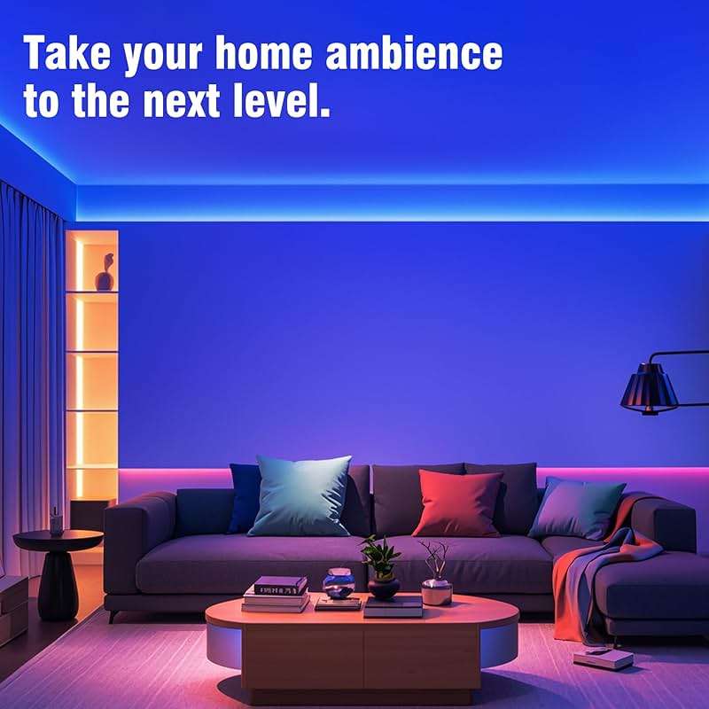 VOLIVO 100ft Led Strip Lights for Bedroom, Color Changing Led Light Strips Kit with Bluetooth App Control and IR Remote, RGB Music Sync Lighting for Room, Home Decor - Image 2