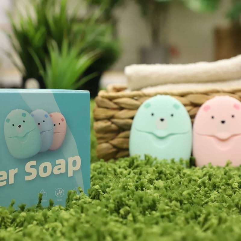 BAIKAFU 6 Boxes (300 Sheets) Mini Portable Disposable Travel Paper Soap Sheets Foaming Hand Washing Bath Scented hand soap for Indoor, Outdoor, Travel, Camping Hiking - Image 9