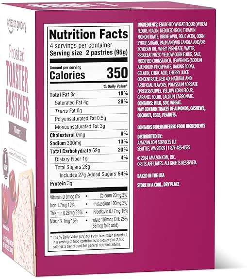 Amazon Grocery, Frosted Toaster Pastries, Cherry, 13.5 Oz, 8 Ct - Image 2