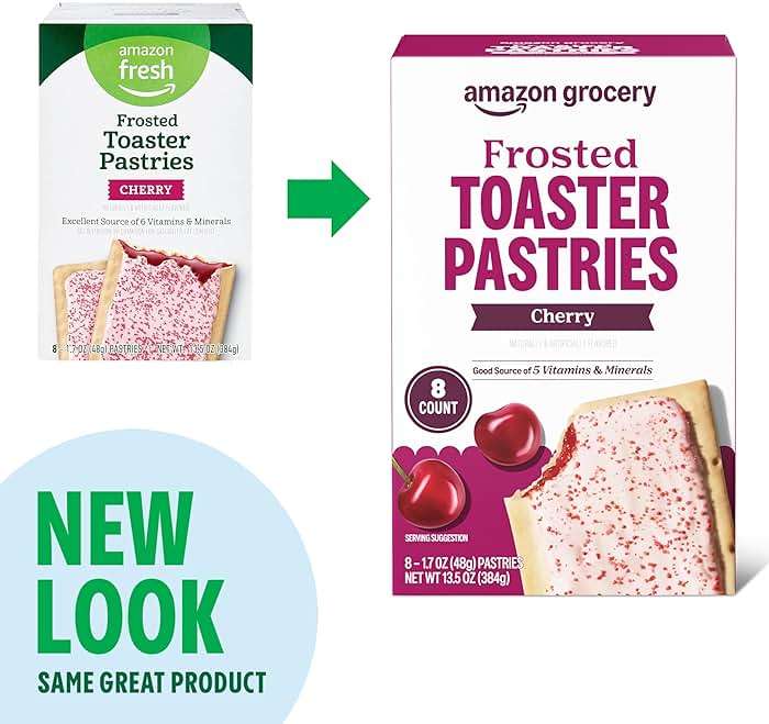 Amazon Grocery, Frosted Toaster Pastries, Cherry, 13.5 Oz, 8 Ct - Image 4