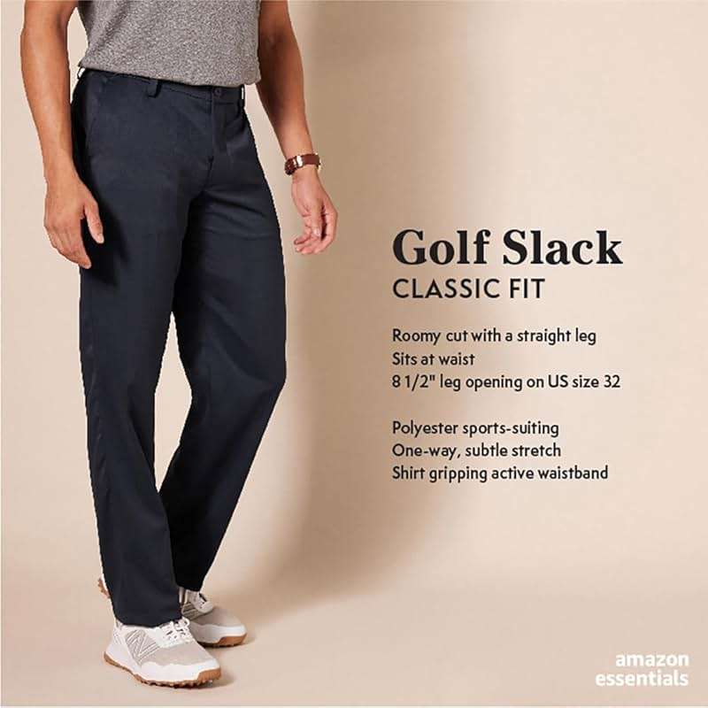 Amazon Essentials Men's Classic-Fit Moisture-Wicking Stretch Golf Pants with Active Waistband (Available in Big & Tall) - Image 2