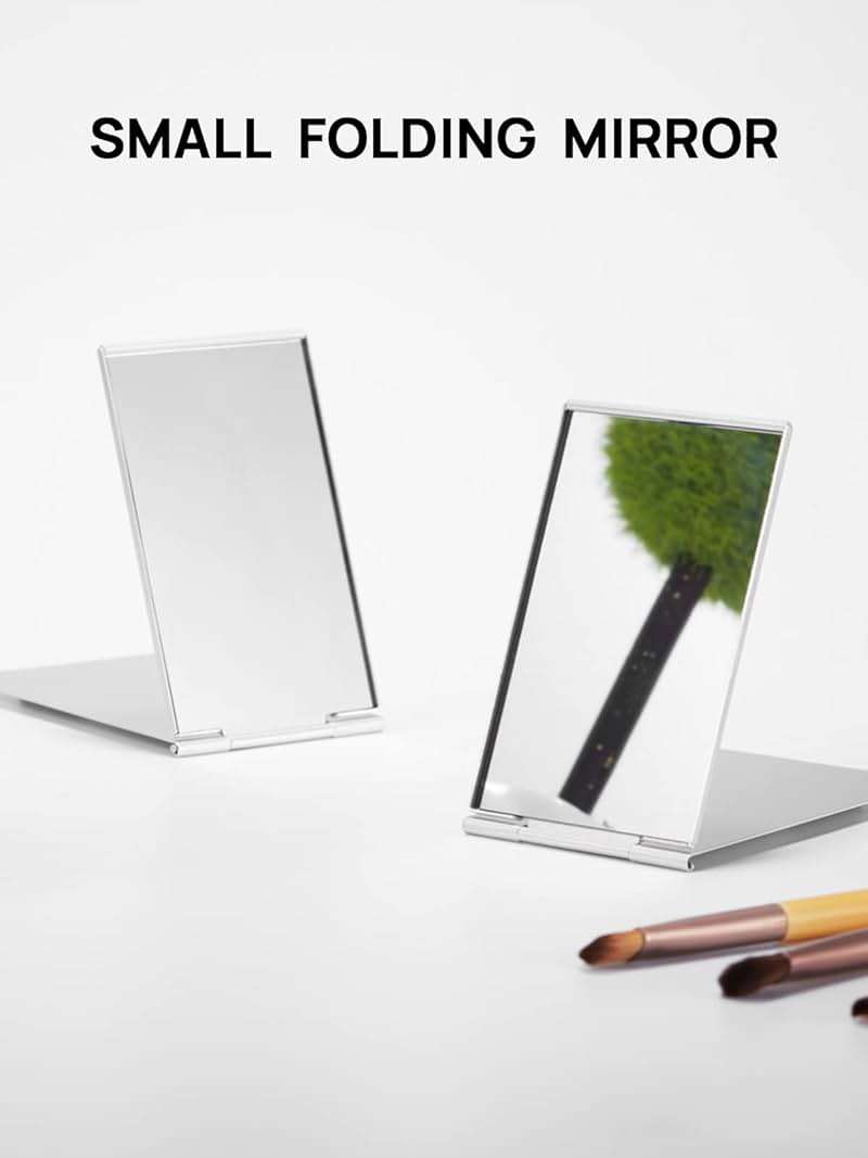MIRRORNOVA Mirrornova Folding Mirror, Compact Ultra-Slim Small Portable Travel Size Makeup Mirror (Aluminum Shell, 3.3inch) - Image 9