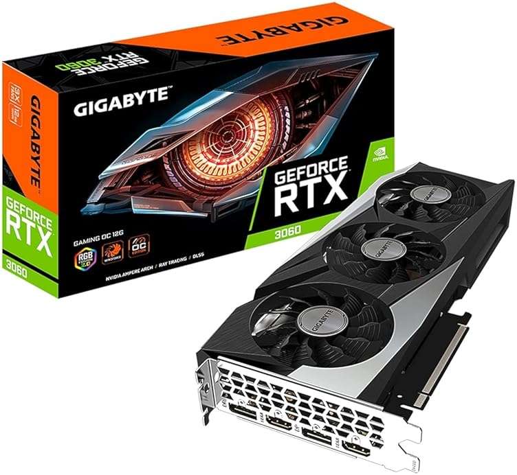 GIGABYTE GeForce RTX 3060 Gaming OC 12G (REV2.0) Graphics Card, 3X WINDFORCE Fans, 12GB 192-bit GDDR6, GV-N3060 Video Card - Image 1