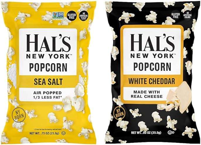 Hal's New York Popcorn, Gluten Free, 0.75oz and 0.90oz (Popcorn Variety Pack, Pack of 24) - Image 2