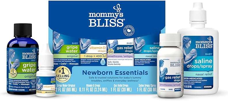 Mommy's Bliss 4-Piece Newborn and Baby Essentials Kit - With Gripe Water, Gas Relief Drops, Vitamin D 400IU, and Saline Drops/Spray - The Perfect Baby Gift. - Image 2