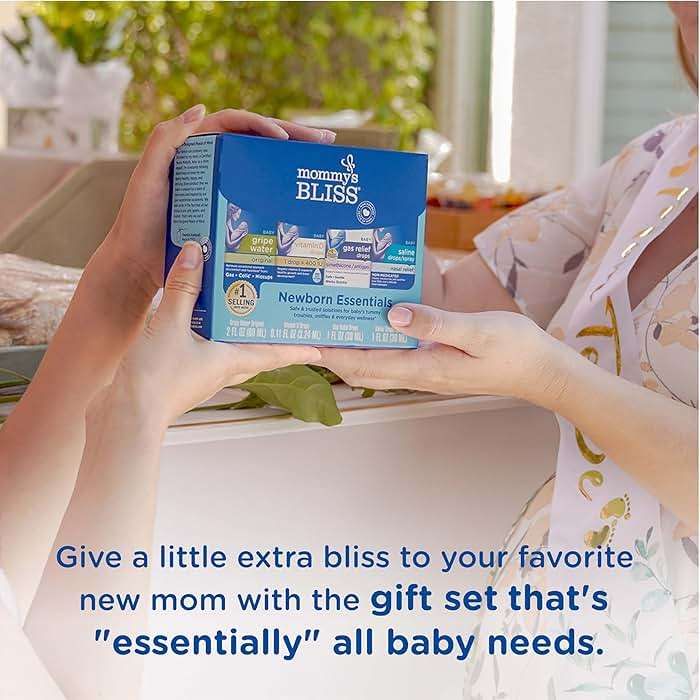 Mommy's Bliss 4-Piece Newborn and Baby Essentials Kit - With Gripe Water, Gas Relief Drops, Vitamin D 400IU, and Saline Drops/Spray - The Perfect Baby Gift. - Image 3