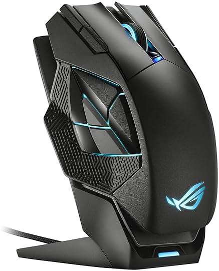 ASUS ROG Spatha X Wireless Gaming Mouse – MMO/MOBA Design, 12 Programmable Buttons, Right-Handed, 168g, Dual-Mode (Wired/2.4GHz), 19K DPI, up to 67Hr Battery, Magnetic Charging Dock, PC/Mac Support - Image 1