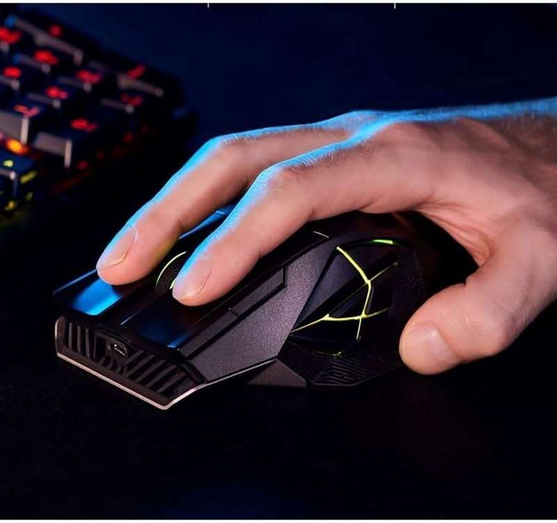 ASUS ROG Spatha X Wireless Gaming Mouse – MMO/MOBA Design, 12 Programmable Buttons, Right-Handed, 168g, Dual-Mode (Wired/2.4GHz), 19K DPI, up to 67Hr Battery, Magnetic Charging Dock, PC/Mac Support - Image 2