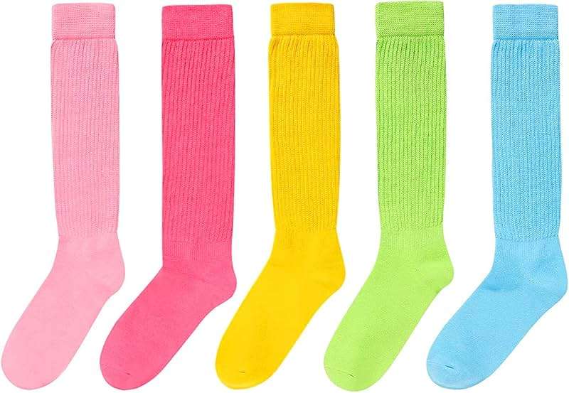 Zmart Slouchy Socks for Women - Slouch Scrunch Socks, 4-5 Pairs Knee Length - Image 3