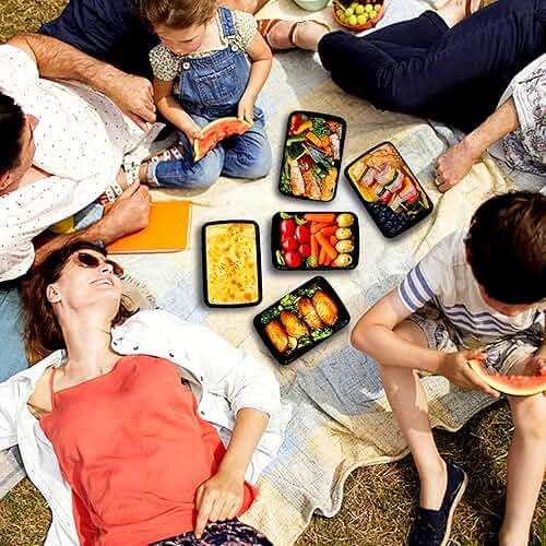WGCC Meal Prep Containers, 32OZ 50 Pack Extra-thick Food Storage Containers with Lids, Plastic Microwavable Bento Box Reusable Storage Lunch Boxes BPA Free, Stackable, Dishwasher/Freezer Safe - Image 7
