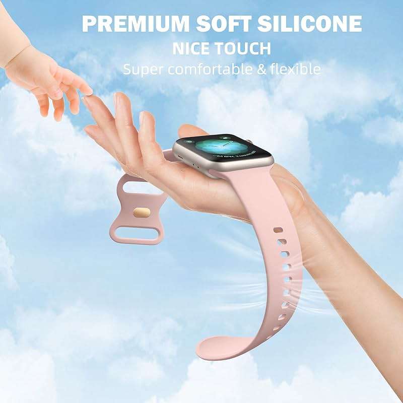 Maledan 6 Pack Bands Compatible for Apple Watch Band 38mm 40mm 41mm 42mm 44mm 45mm 46mm 49mm Women Men, Soft Silicone Sport Band Strap for iWatch Apple Watch Series 11 10 9 8 7 6 5 4 3 2 1 SE Ultra - Image 2