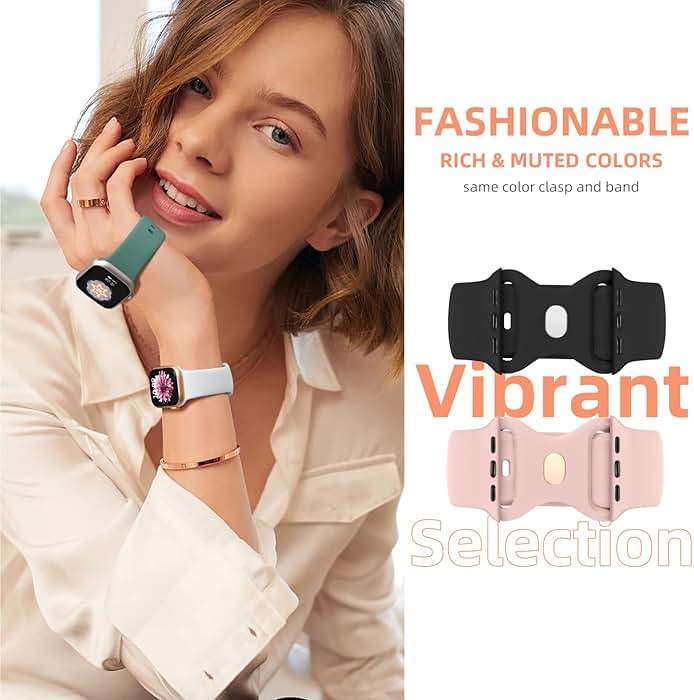Maledan 6 Pack Bands Compatible for Apple Watch Band 38mm 40mm 41mm 42mm 44mm 45mm 46mm 49mm Women Men, Soft Silicone Sport Band Strap for iWatch Apple Watch Series 11 10 9 8 7 6 5 4 3 2 1 SE Ultra - Image 3