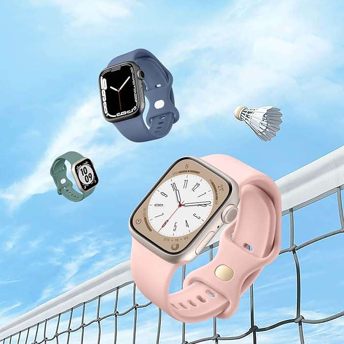 Maledan 6 Pack Bands Compatible for Apple Watch Band 38mm 40mm 41mm 42mm 44mm 45mm 46mm 49mm Women Men, Soft Silicone Sport Band Strap for iWatch Apple Watch Series 11 10 9 8 7 6 5 4 3 2 1 SE Ultra - Image 7
