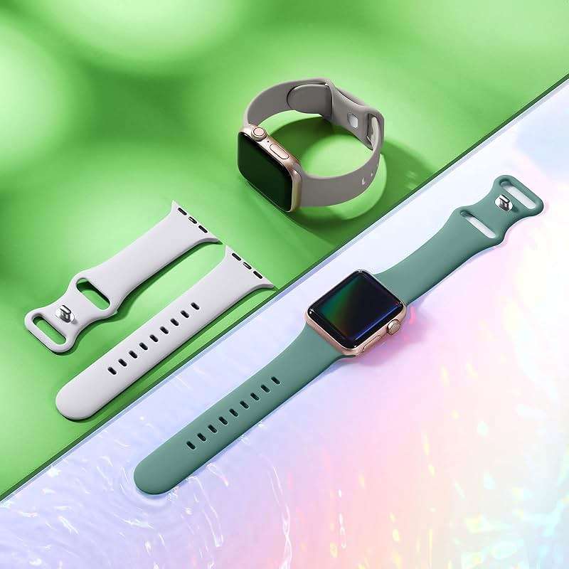 Maledan 6 Pack Bands Compatible for Apple Watch Band 38mm 40mm 41mm 42mm 44mm 45mm 46mm 49mm Women Men, Soft Silicone Sport Band Strap for iWatch Apple Watch Series 11 10 9 8 7 6 5 4 3 2 1 SE Ultra - Image 9