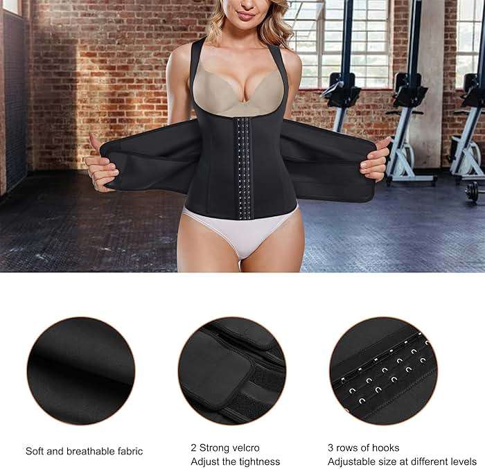 Eleady Waist Trainer Vest for Women Corset Trimmer Belt Slimming Body Shaper Tummy Control Cincher Workout Girdle - Image 3