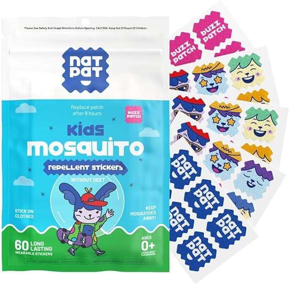 NATPAT Buzz Patch Mosquito Patch Stickers for Kids - Plant Based Ingredients, Non-Toxic - The Original All Natural Citronella Essential Oil Insect Patch, DEET Free, for Toddlers, Kids (48 Pack) - Image 1