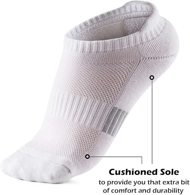 Gonii Ankle Socks Womens Running Athletic No Show Socks Cushioned 5-Pairs - Image 3