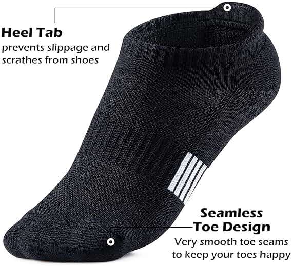 Gonii Ankle Socks Womens Running Athletic No Show Socks Cushioned 5-Pairs - Image 2