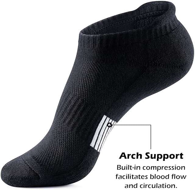 Gonii Ankle Socks Womens Running Athletic No Show Socks Cushioned 5-Pairs - Image 4