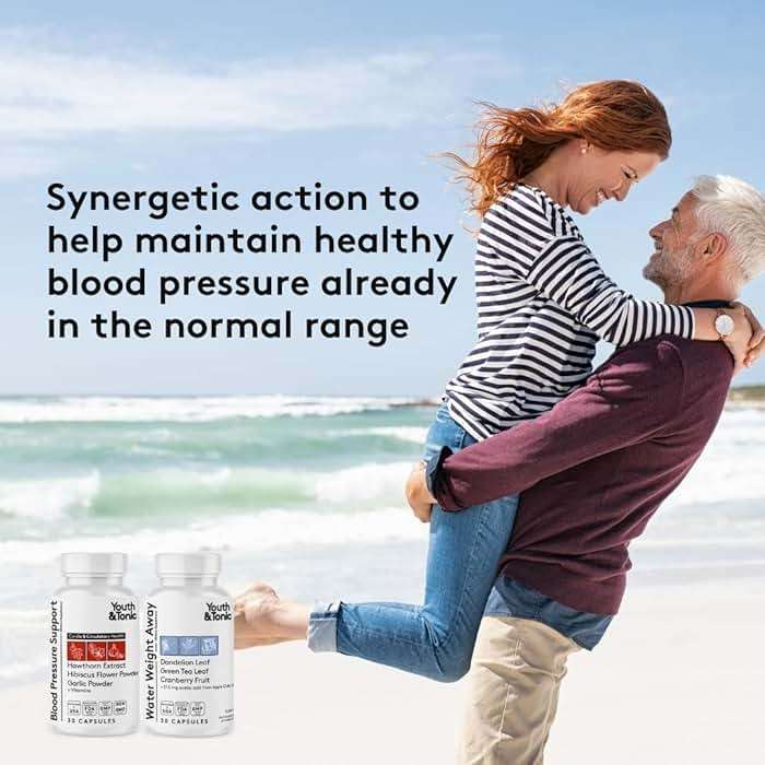 Youth & Tonic Daily Water Weight Away Pills and Blood Pressure Support Supplements/Natural Diuretics for Water Retention & BP Capsules to Maintain a Good Circulatory Health / 60 CPS for Women & Men - Image 3