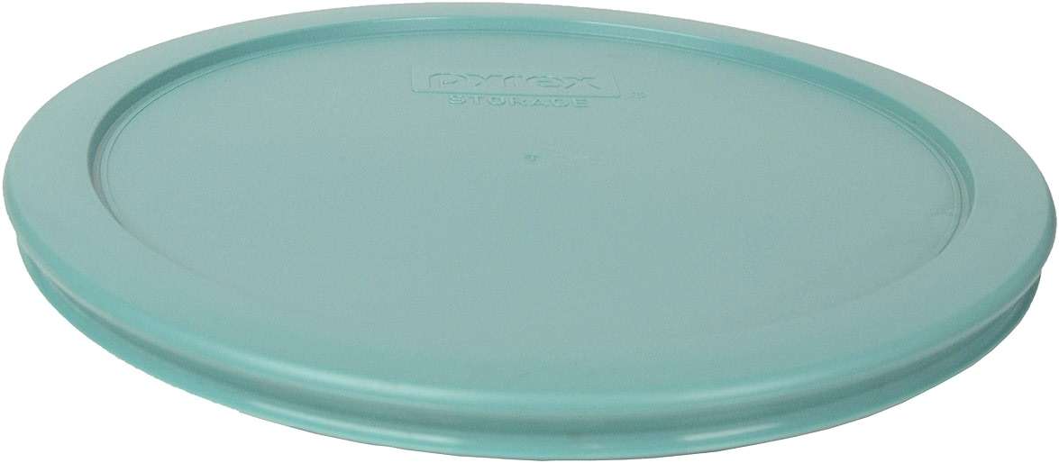 Pyrex (2) 7200-PC 2-Cup, (1) 7201-PC 4-Cup, (2) 7210-PC 3-Cup and (1) 7402-PC 6/7-Cup Turquoise Lids - Made in USA - Image 3