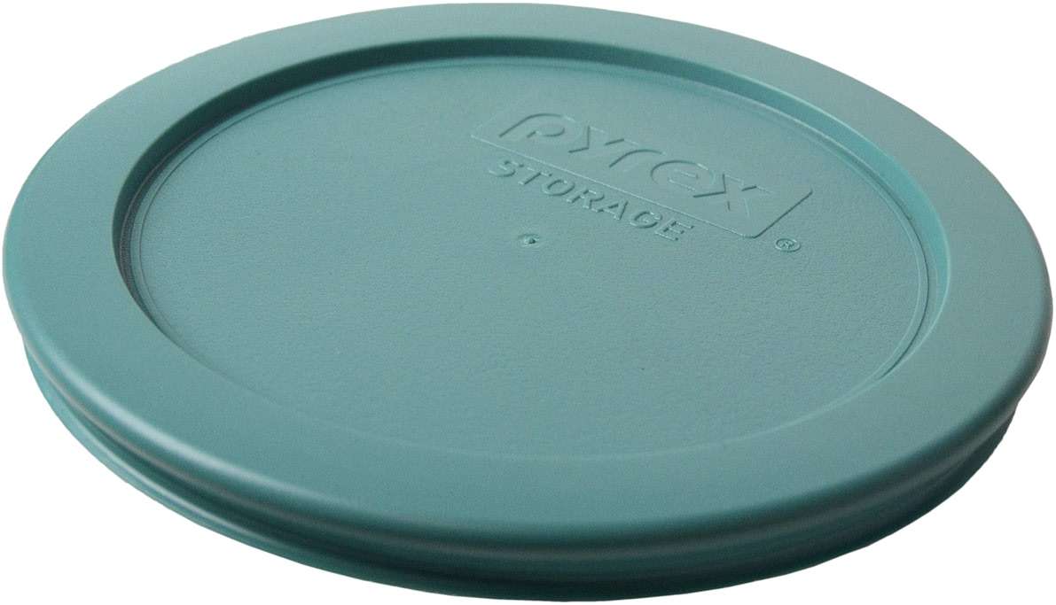 Pyrex (2) 7200-PC 2-Cup, (1) 7201-PC 4-Cup, (2) 7210-PC 3-Cup and (1) 7402-PC 6/7-Cup Turquoise Lids - Made in USA - Image 5