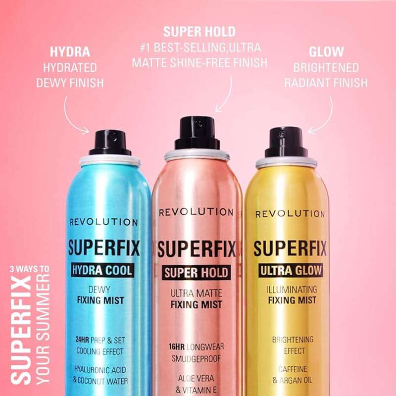 Revolution Beauty London, Superfix Misting Makeup Setting Spray, Ultra Matte & Shine-Free Finish, Long-Lasting Wear, Infused with Vitamin E, 5 fl oz - Image 5