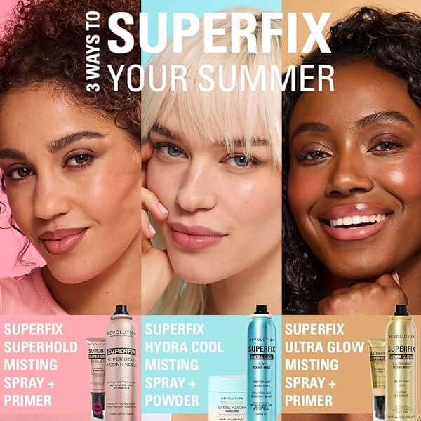 Revolution Beauty London, Superfix Misting Makeup Setting Spray, Ultra Matte & Shine-Free Finish, Long-Lasting Wear, Infused with Vitamin E, 5 fl oz - Image 6