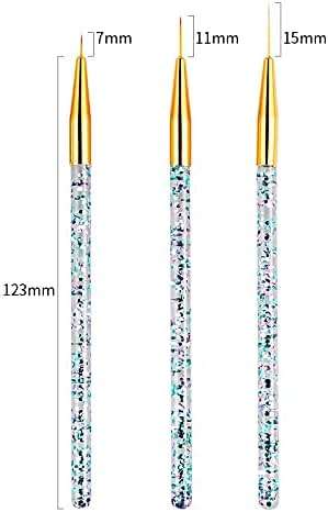 Artdone 31pcs Nail Art Brushes, Nail Art Tool Set, Dotting Tools, Dust Brush,Striping Brushes for Long Lines, Drawing Pen For Gel Polish Design supply - Image 4