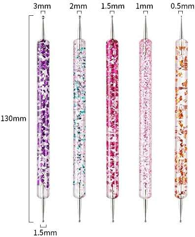 Artdone 31pcs Nail Art Brushes, Nail Art Tool Set, Dotting Tools, Dust Brush,Striping Brushes for Long Lines, Drawing Pen For Gel Polish Design supply - Image 5