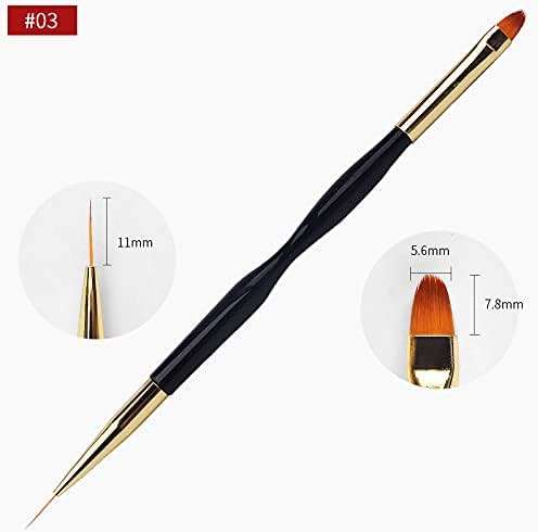 Artdone 31pcs Nail Art Brushes, Nail Art Tool Set, Dotting Tools, Dust Brush,Striping Brushes for Long Lines, Drawing Pen For Gel Polish Design supply - Image 8